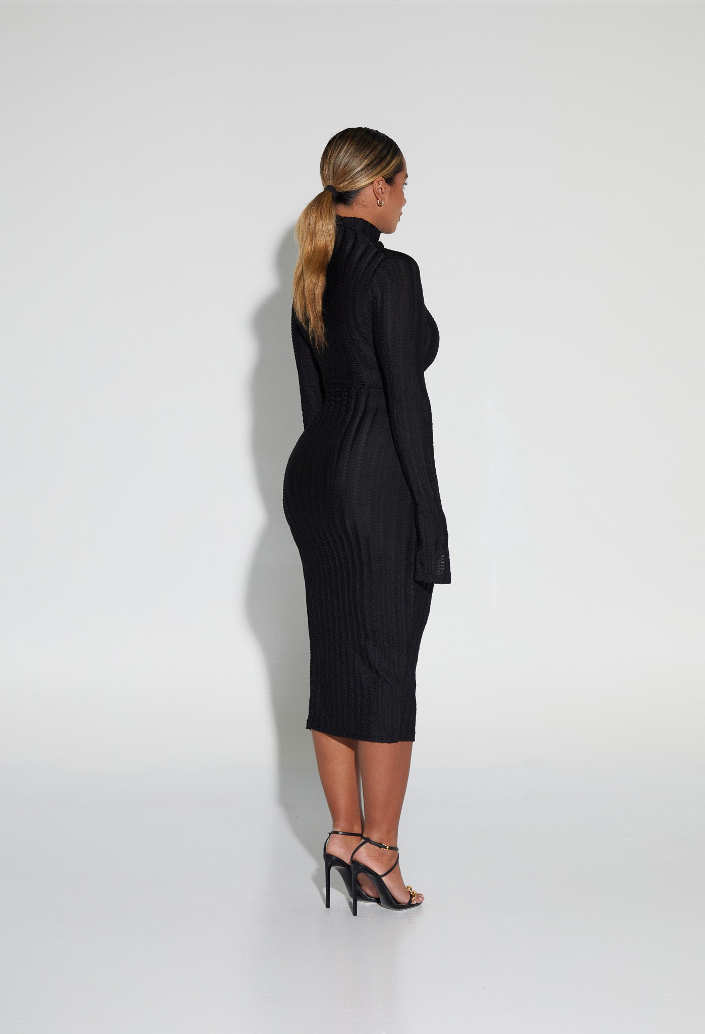 Asymmetric Buttoned Midi - Panther